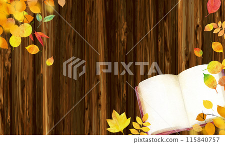 秋天的框架閱讀與落葉 115840757