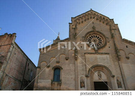 Sassi cave dwellings Matera Cathedral Sassi cave dwellings Matera Cathedral 115840851