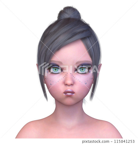 Close-up of a woman's face 115841253