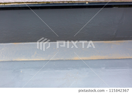 A balcony dirty with moss and dust 115842367