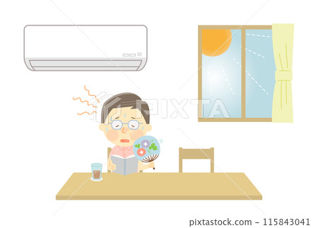 老人忍受大熱天不開空調 115843041