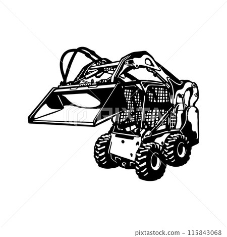 Skid Steer Loader, Bulldozer Vector Image Special Vehicles, Heavy Equipment 115843068