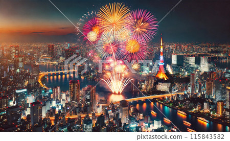 煙火飛向東京夜空 115843582