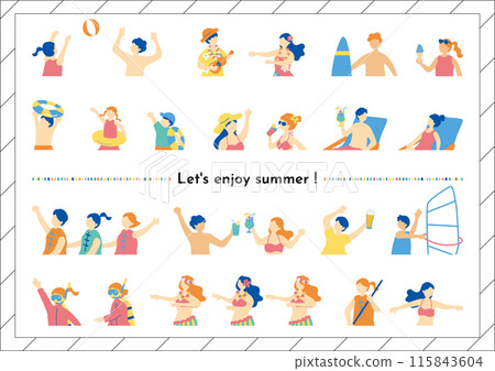 人們享受夏天 115843604