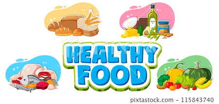 Healthy Food Choices Illustration 115843740