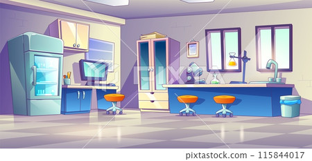 Chemical laboratory interior 115844017