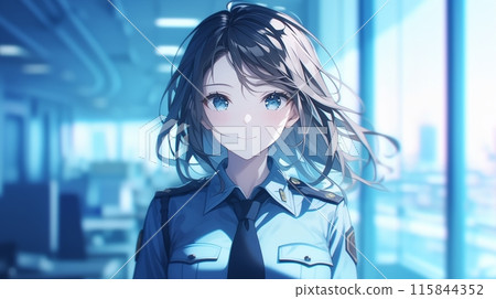 Female police officer, police station 21 115844352