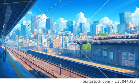 View from the station platform, city 11 115844388