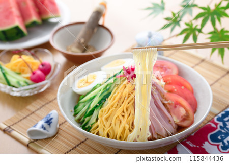 夏季經典菜餚“hiyashi chuka” 115844436