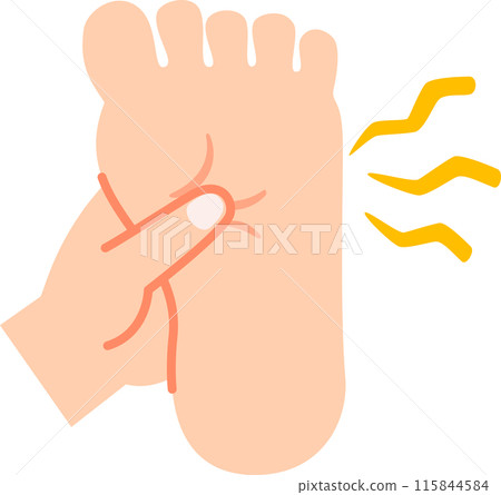 用手按壓腳底的壓力點 115844584