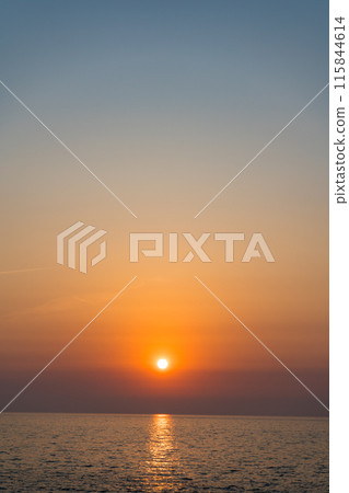 Sunset over the Sea of Japan | Photo taken in June | Kaga City, Ishikawa Prefecture 115844614