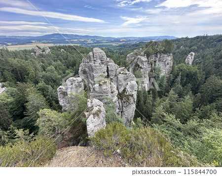 Rocks for climbing Hruba Skala in Czechia Rocks for climbing Hruba Skala in Czechia 115844700