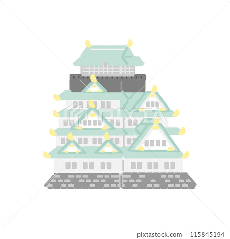 Osaka Castle Tourism Illustration Osaka Castle Tourism Illustration 115845194
