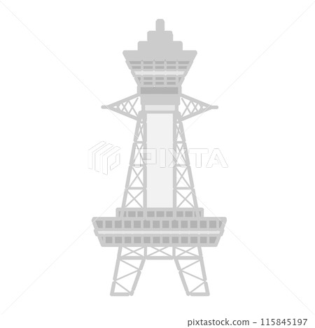 Osaka building sightseeing illustration Osaka building sightseeing illustration 115845197