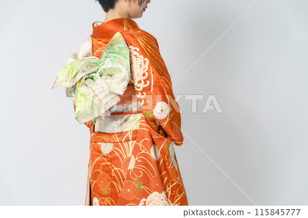 Portrait of a woman wearing a kimono, Coming of Age Ceremony, Dressing 115845777
