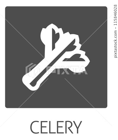 Celery Vegetable Food Allergen Icon Concept Celery Vegetable Food Allergen Icon Concept 115846028