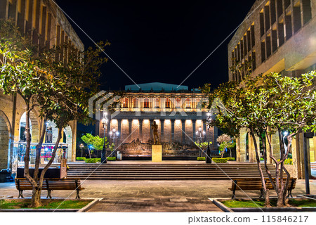Teatro Degollado, a neoclassical Mexican theater in Guadalajara, Mexico at sunset Teatro Degollado, a neoclassical Mexican theater in Guadalajara, Mexico at sunset 115846217