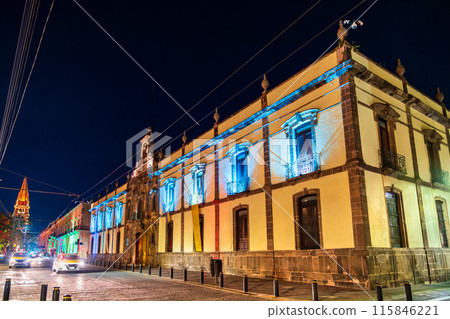 Palace of Justice of Jalisco in Guadalajara, Mexico at night 115846221