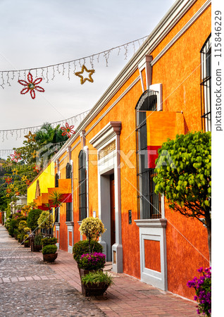 Traditional houses in Tequila town - magical town in Jalisco, Mexico Traditional houses in Tequila town - magical town in Jalisco, Mexico 115846229
