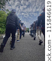 Line up for a practice walk to commemorate the anniversary of independence in Indonesia 115846619