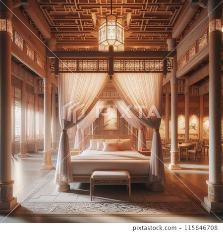 Chic canopy bedroom 115846708