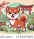 Japanese style Shiba Inu 115847666