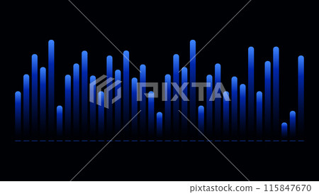 Abstract Sound Wave Digital Frequency wavelength graphic design Vector Illustration 115847670