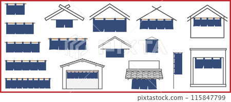 簡單的門簾框架集向量圖，變化，無文本，白色背景， 115847799