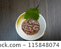 Salted squid goes well with sake 115848074