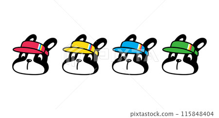 dog vector french bulldog cap golf sport icon cartoon character puppy pet doodle illustration clip art symbol isolated design 115848404