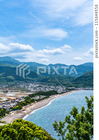 千疊敷展望台眺望千疊敷海灘的景色[長崎縣雲仙市] 115849558