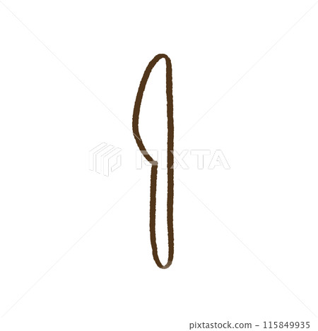 Hand-drawn line drawing knife illustration 115849935