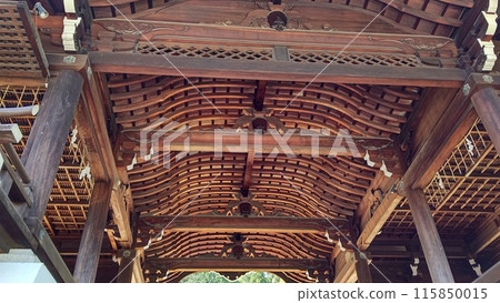 Ceiling of the outer worship hall at Omi Shrine [Otsu, Shiga] 115850015