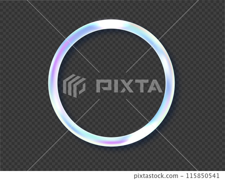 Holographic Reflections Circle Frame with Prism Light Effect. 115850541