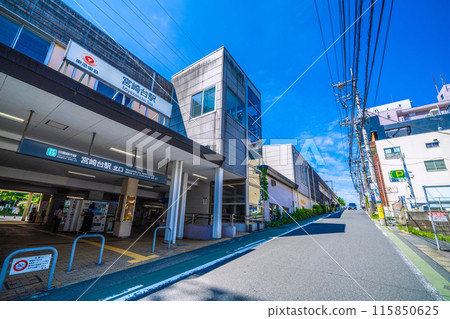 Kawasaki cityscape in Japan View of Tokyu Dentetsu Miyazaki-dai Station etc. Kawasaki cityscape in Japan View of Tokyu Dentetsu Miyazaki-dai Station etc. 115850625