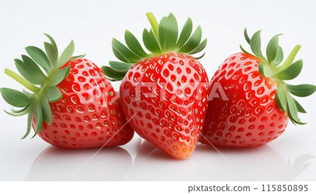 Strawberries isolated on white background 115850895