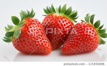 Strawberries isolated on white background 115850896