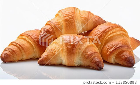 Croissants isolated on white background 115850898
