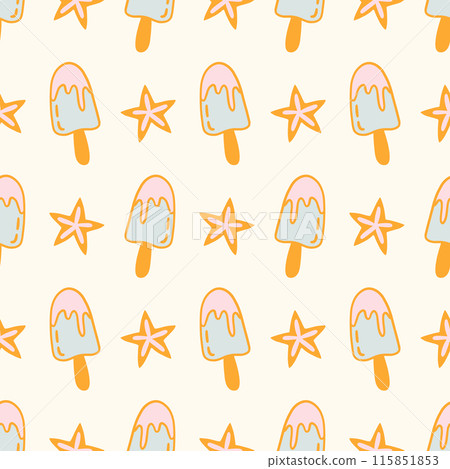 Ice Cream Dessert Seamless Pattern Background Ice Cream Dessert Seamless Pattern Background 115851853