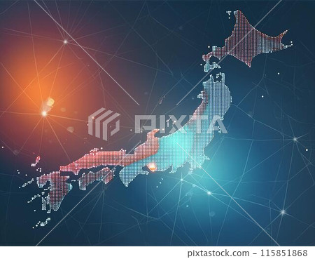 網路業務和業務使用圖像日本地圖 115851868
