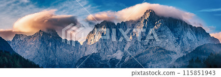 Triglav mountain peak at sunrise Triglav mountain peak at sunrise 115851943
