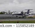 ANA Bombardier Dash8 Q-400 landing at rainy Osaka and Itami airports 115852189