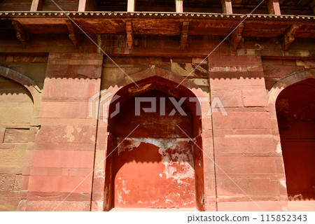 A beautiful view of Agra Fort in India A beautiful view of Agra Fort in India 115852343