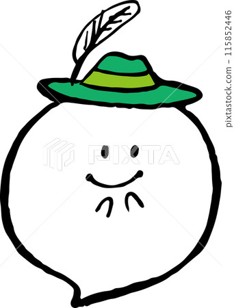 A cute ghost dressed up in a hat with wings 115852446