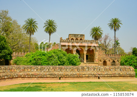 印度德里胡馬雍陵的風景非常美麗 115853074