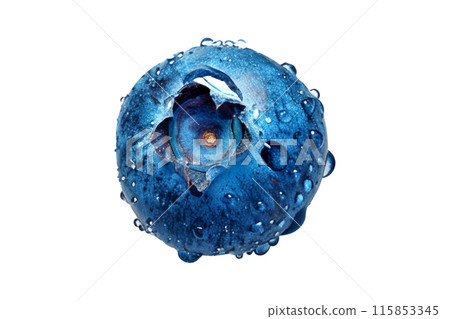 Fresh blueberries isolated on white background, perfect for healthy organic food concept. 115853345
