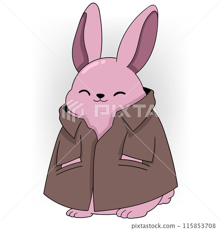 Cute Bunny Wearing a Jacket Cute Bunny Wearing a Jacket 115853708
