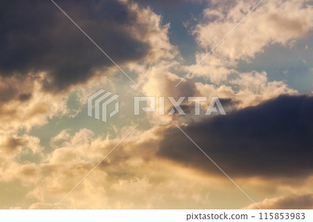 cloudy weather meteorology background. cumulus clouds on the blue sky blown by the wind. air pressure change cloudy weather meteorology background. cumulus clouds on the blue sky blown by the wind. air pressure change 115853983