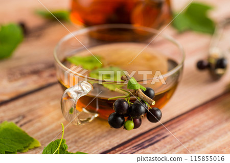 herbal tea from currant leaves and berries herbal tea from currant leaves and berries 115855016