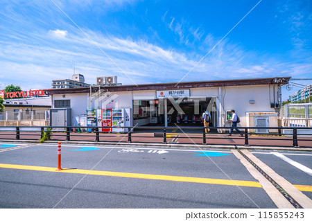 Kawasaki cityscape in Japan, overlooking Tokyu Railway's Kajigaya Station 115855243